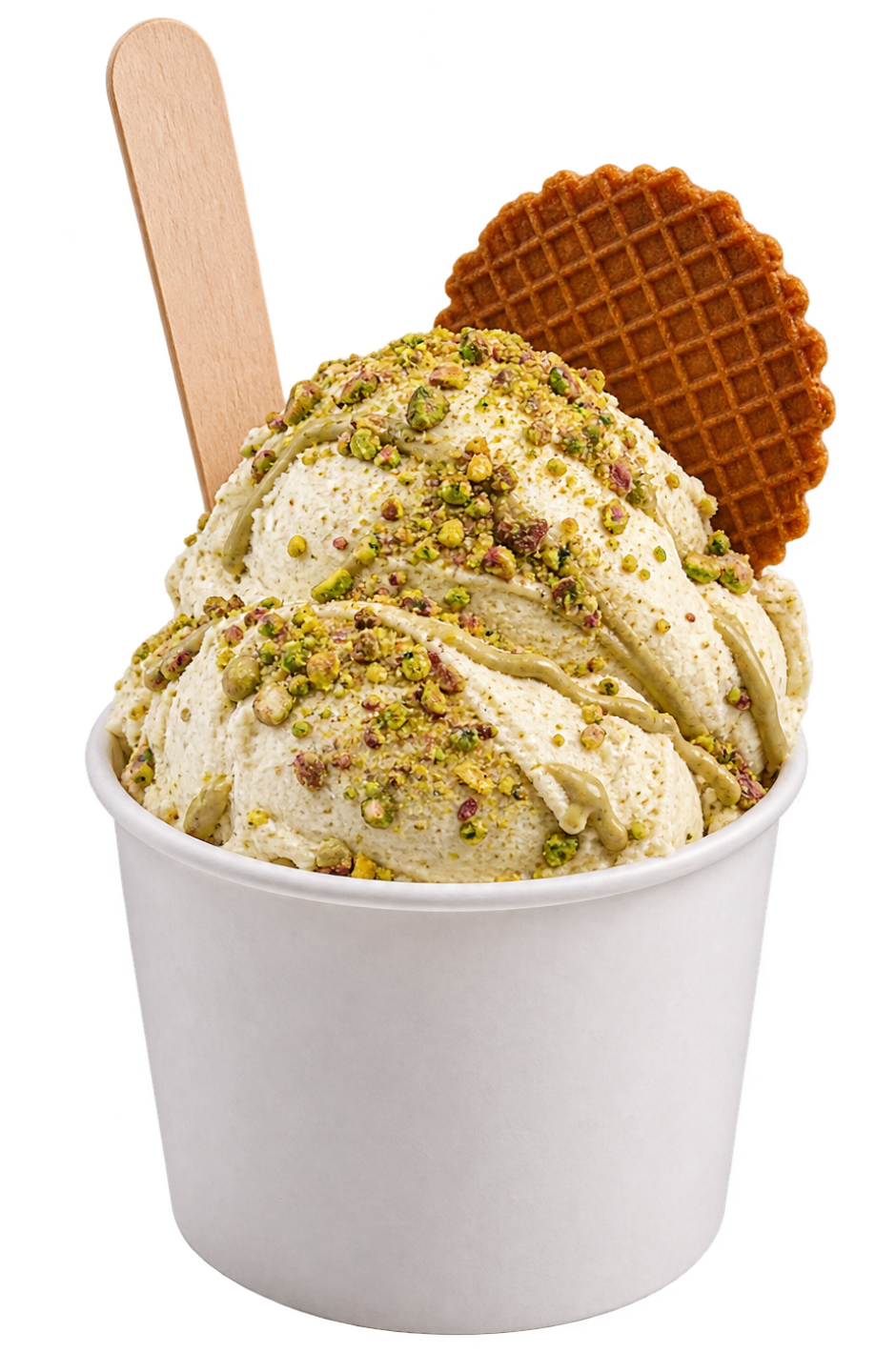 Becher Pistaccio-Platino-Eis